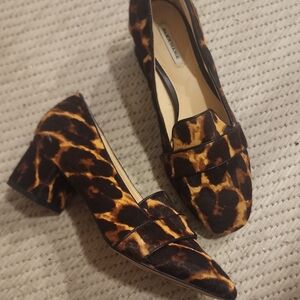 Alex Marie Leopard Print Loafers